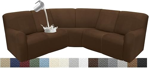 Miniatura 68 de Fundas de sofá reclinable impermeable para sección seccionales Fundas lavables para sofá en forma de L para sofás reclinables Fundas elásticas para