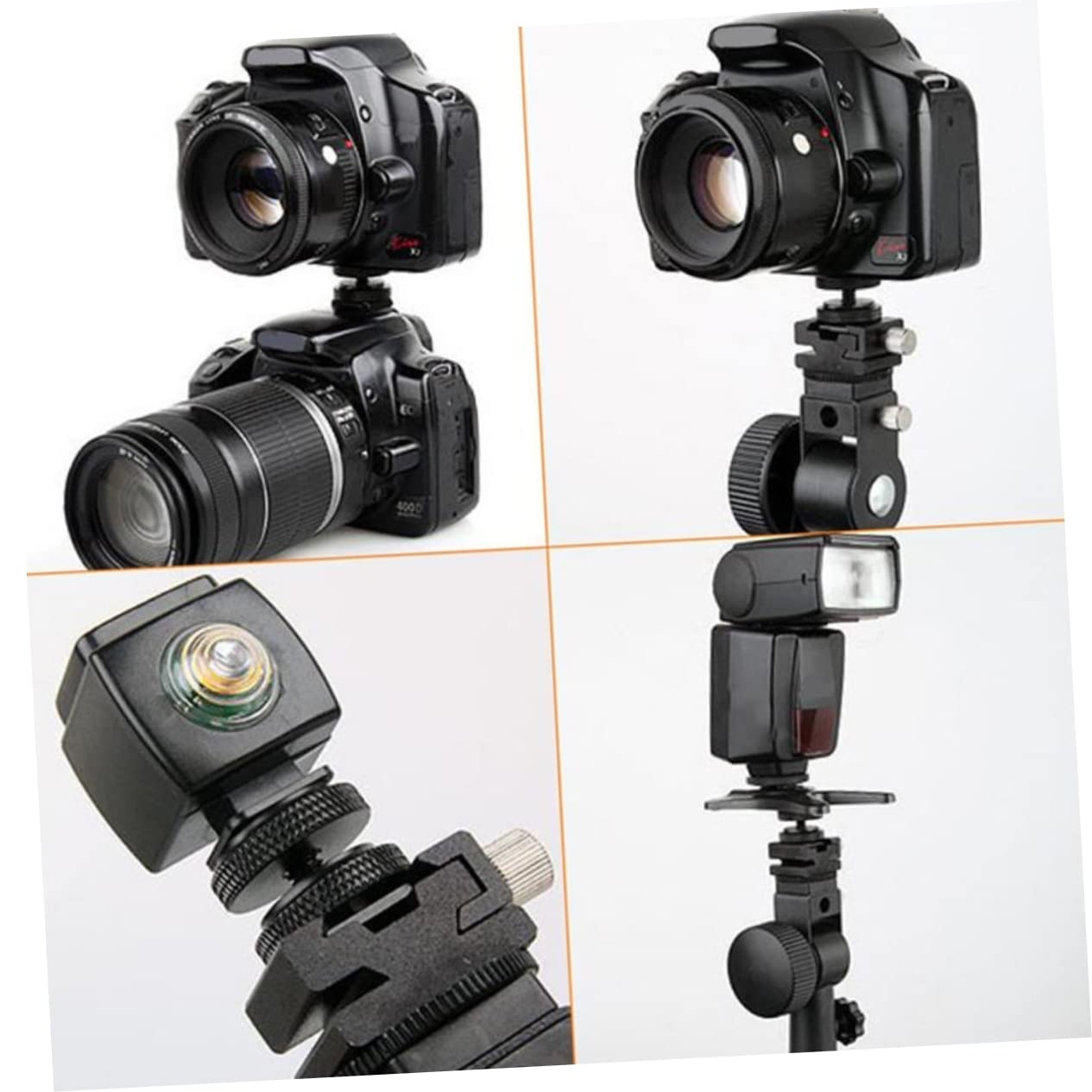 LIFKICH Essential Camera Rig Accessory: 3pcs Tripod Screw Adapter Flash Shoe Mount 1/4 Inch Screw