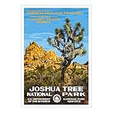 Joshua Tree National Park Poster - Original Artwork - 13' x 19' by Rob Decker - WPA Style