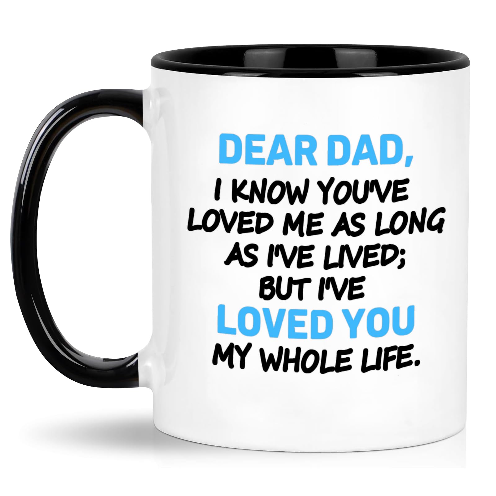 LIMUIKA Christmas Gifts for Dad - 11oz Coffee Mug for Father from Daughter Son, Christmas Stocking Stuffers for Daddy Papa, Funny Birthday Gifts