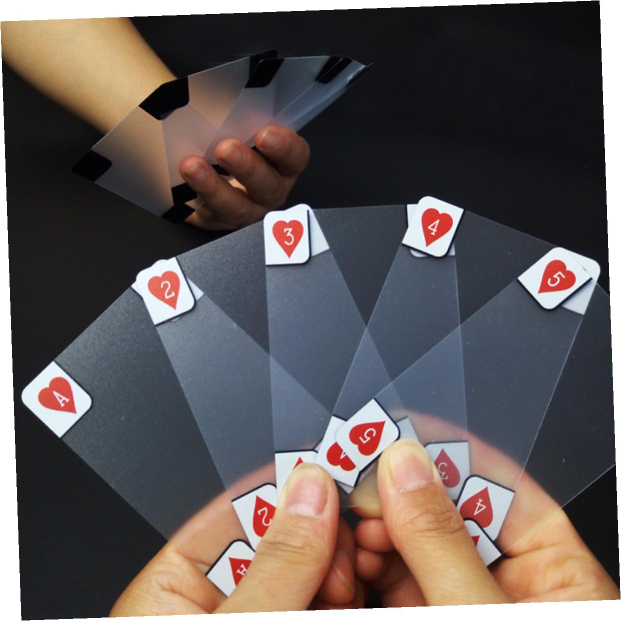 ibasenice 3pezzi Carte Da Poker Plastica Trasparente Impermeabili Creativo Per Giochi e Collezionismo Materiale Flessibile e Resistente Ai Graffi