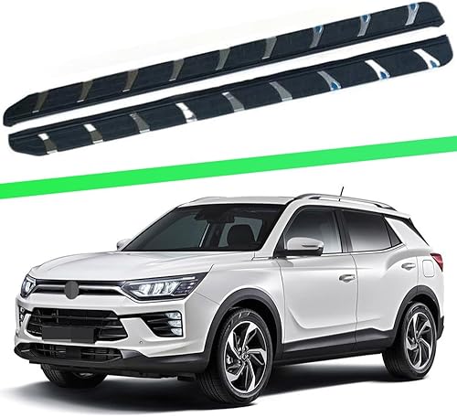 Estribo pedal lateral Nerf Bar aluminio para SsangYong Korando 2019-2024 2 piezas fijo