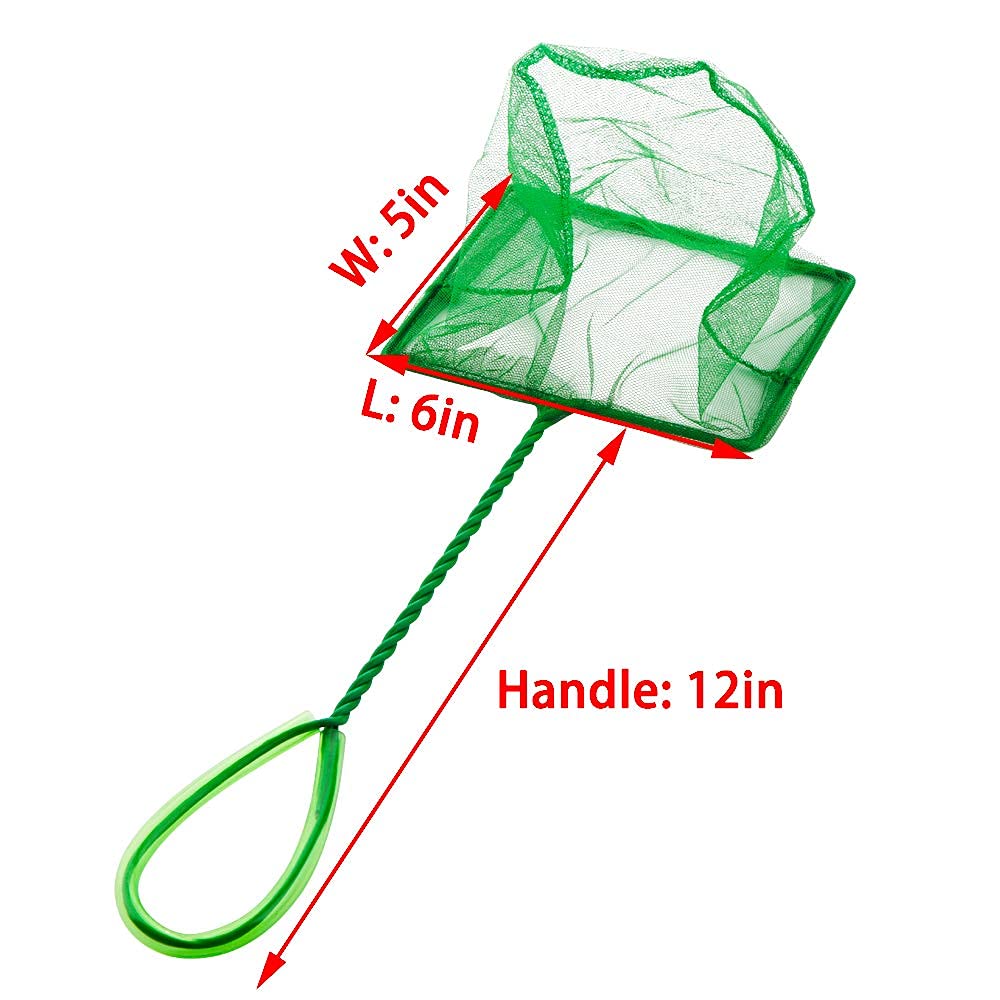 3-Pack Fine Mesh Fish Nets For Aquarium 6-Inch With Plastic Handle, Safe For Fish, Shrimp & Tank Cleaning Fish Tank Nets 3-Pack Fine Mesh Fish Nets For Aquarium 6-Inch With Plastic Handle, Safe For Fish, Shrimp & Tank Cleaning Fish Tank Nets