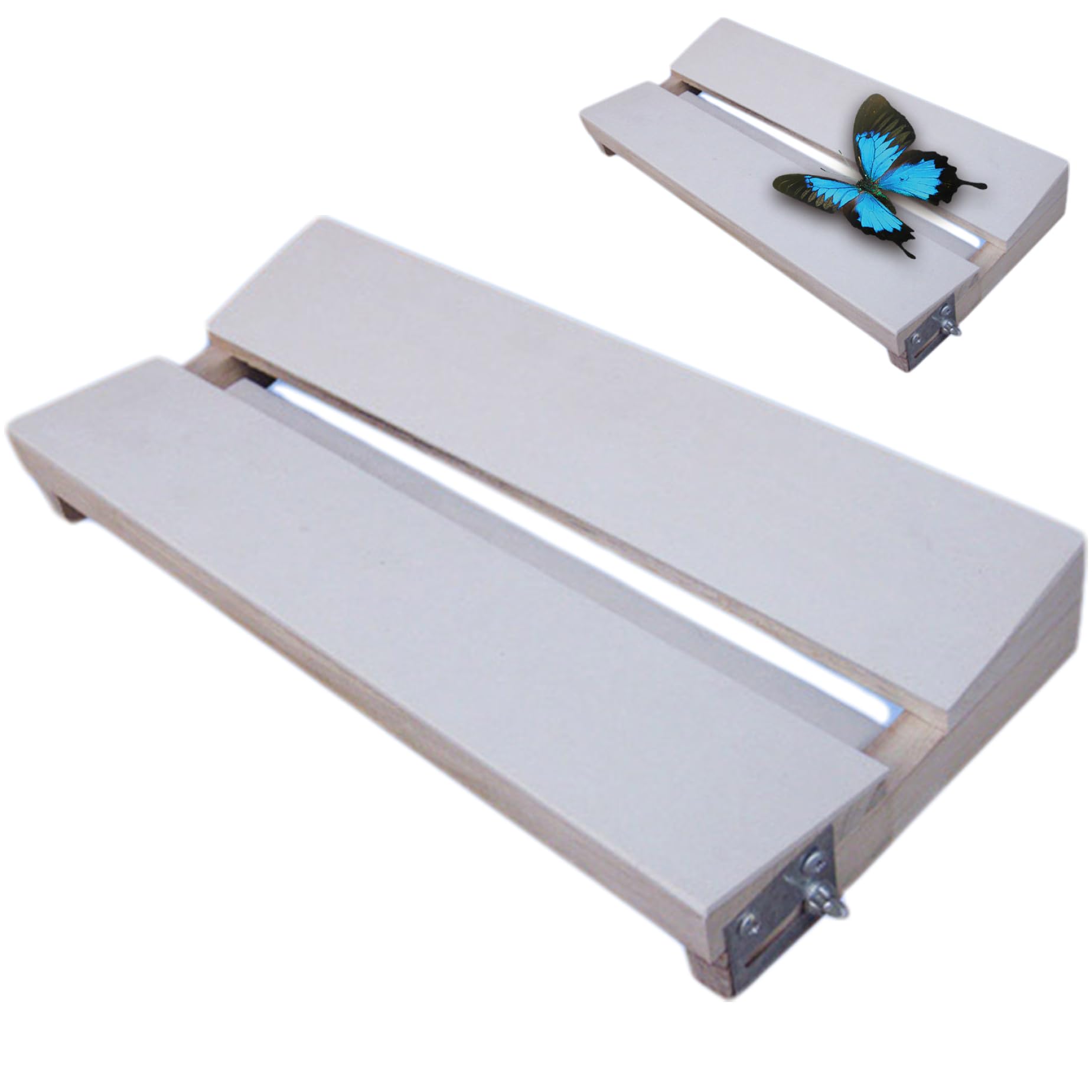 Tablero de fijación de insectos, placa de expansión de insectos de forma en V ajustable, kit de fijación de insectos de madera, suministros de entomología de muestras para educación científica, kit d
