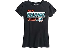 Fan Apparel Women's Relaxed Fit T-shirt with Team Graphics: Highlight Your Obsession for Dolphins