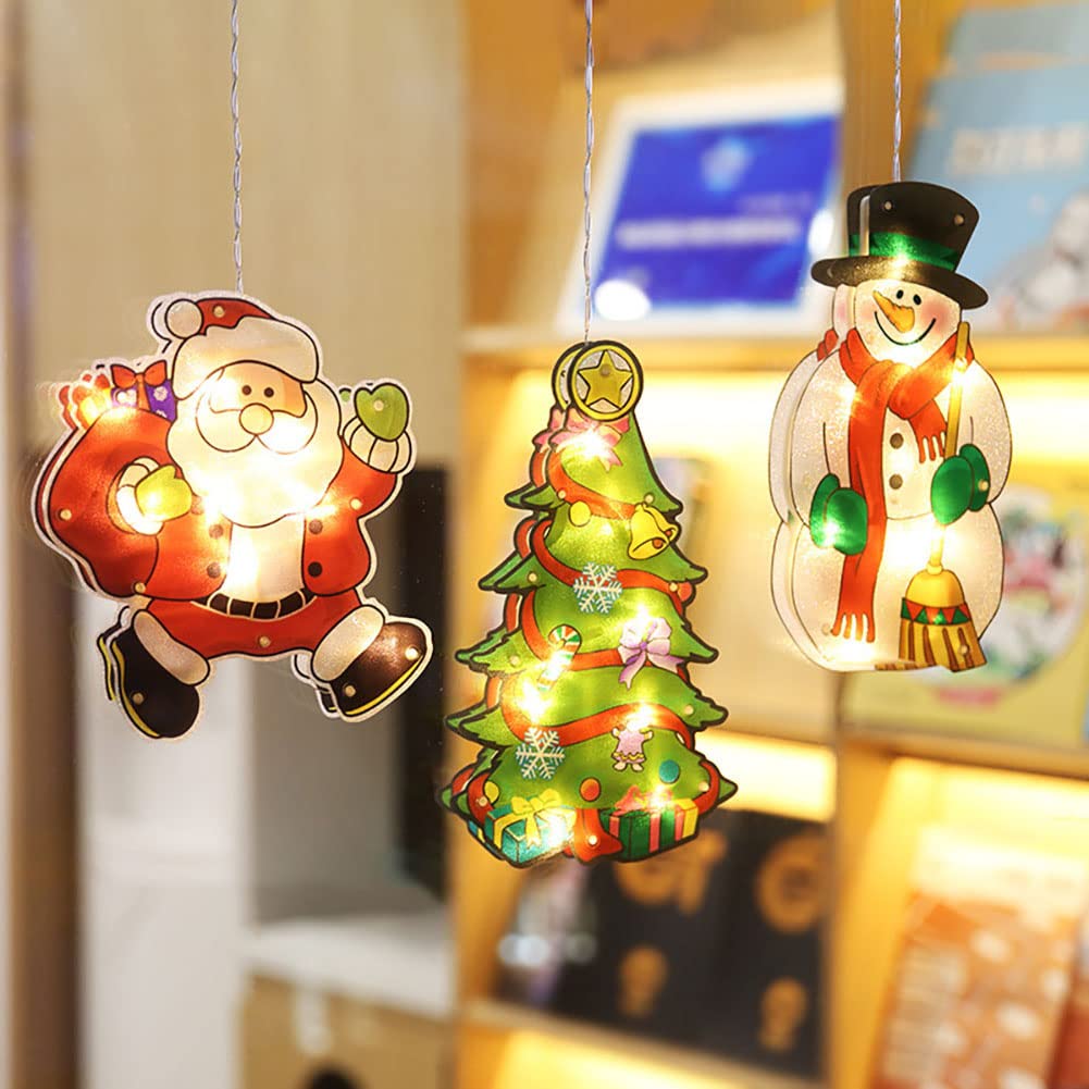 Amazon.co.jp: クリスマスライト 3D led 吸盤式 イルミネーション 電池 