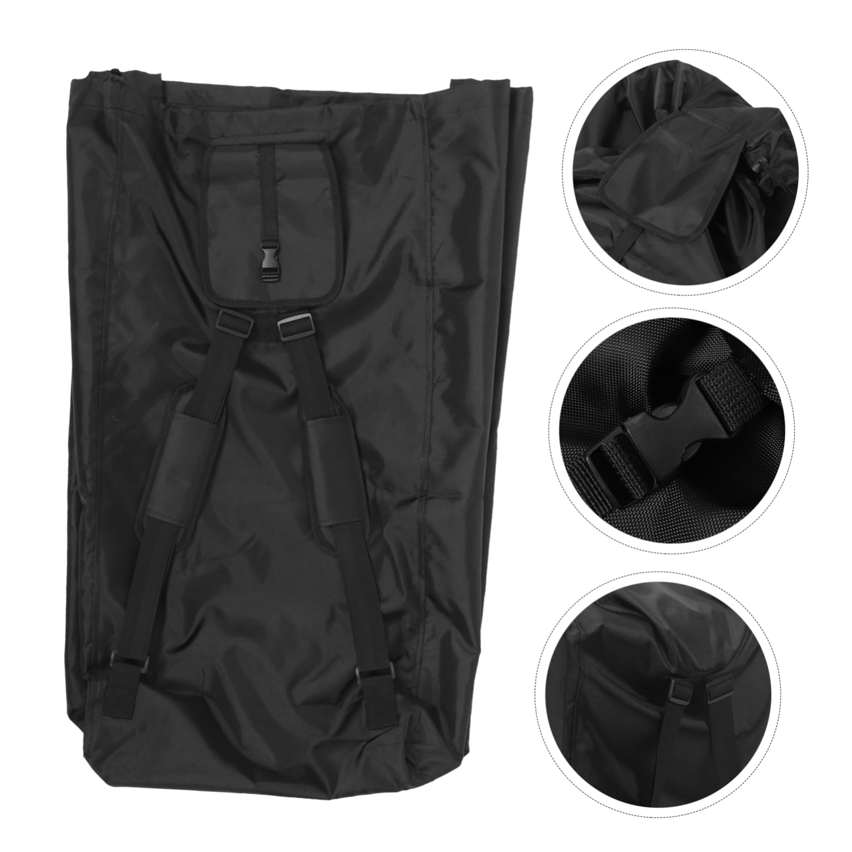 Paquet à Dos de Voyage Compartiments Multiples pour Poussette en Tissu Oxford Noir, Grosse Capacité Étanche et Protecteur pour Avion et Train