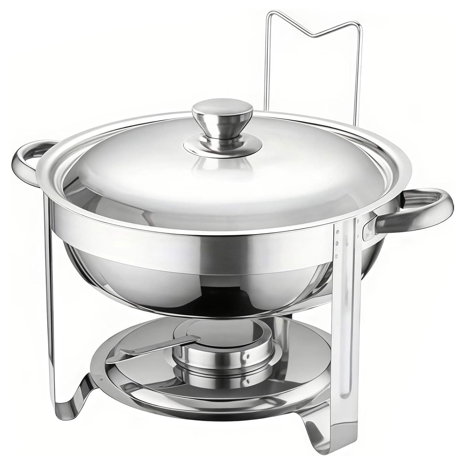 Set scaldavivande in acciaio inox con coperchio per catering ed eventi, ideale per feste e matrimoni