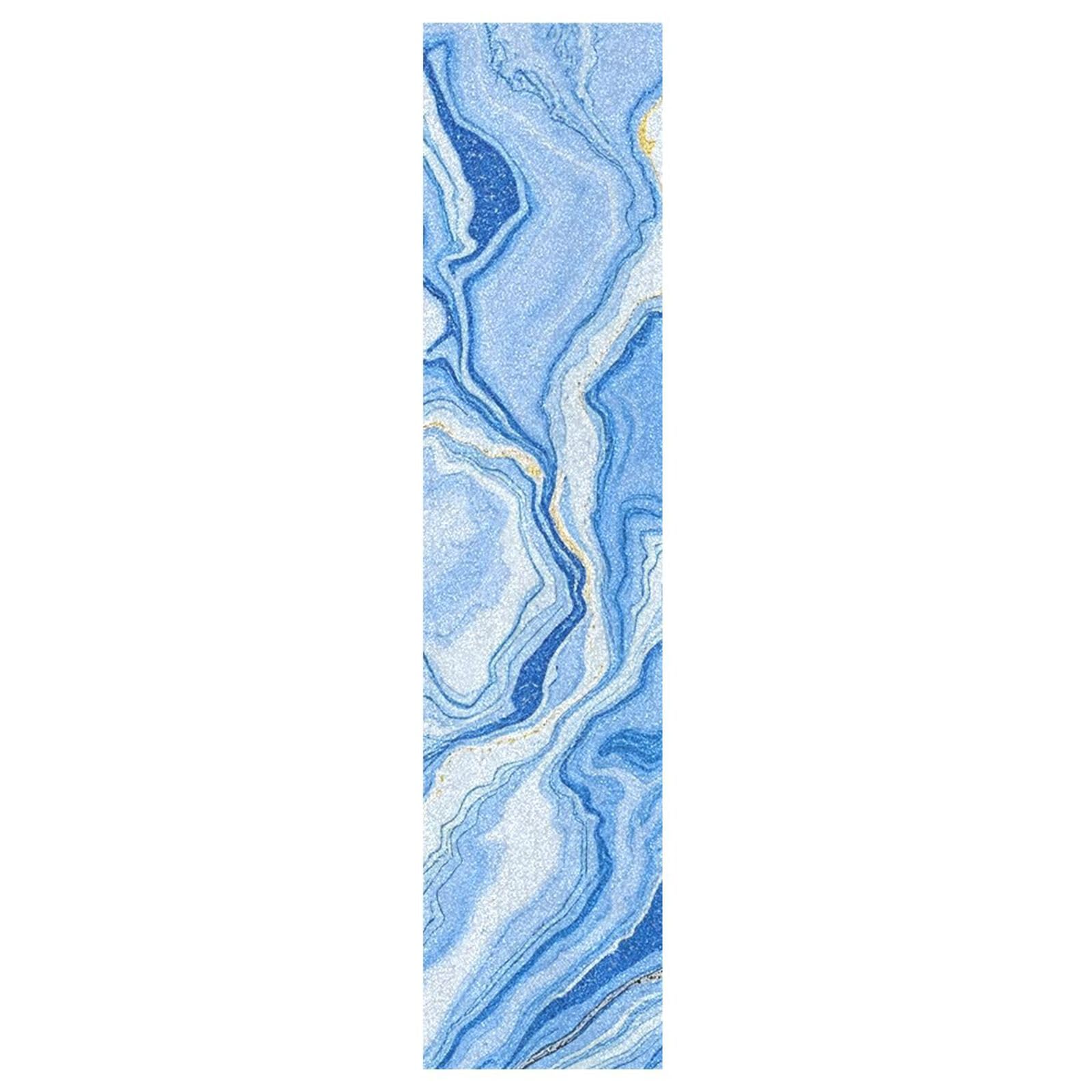 CEBUGI Blue Marble Texture Skateboard Grip Tape 44x10in Waterproof Tear-Proof Longboard Grip Tape Bubble Free Non-Slip Scooter Grip Tape for Girls Boys