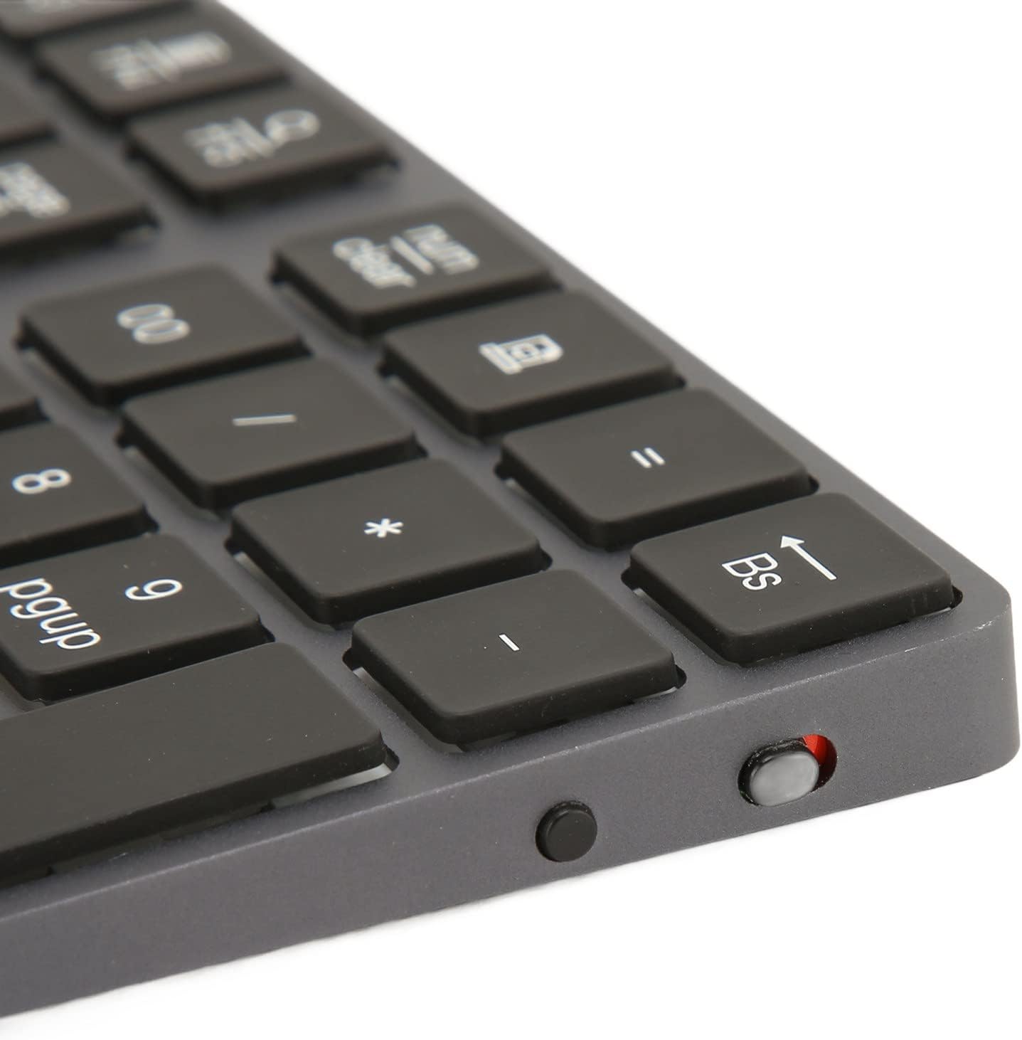 EBTOOLS Bluetooth Number Pad, Rechargeable 34 Key Numeric Keypad with 7 Color Backlit, Mini External Keyboard, Complement to Laptop, for OS