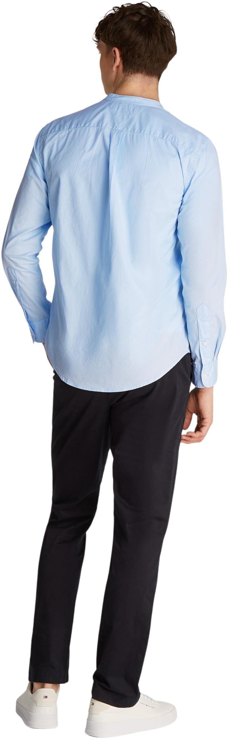 Tommy Hilfiger Herren Hemd Flex Poplin Solid Mao Regular Fit, Blau (Sweet Blue), XS – Ansicht 2