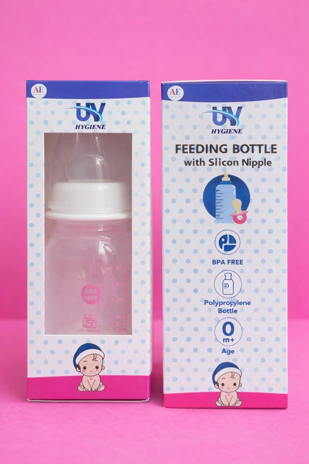 Baby Feeding Bottle, BPA Free, Anti-Colic, Silicon Nipple, 60ml, Transparent, Polypropylene-image-35