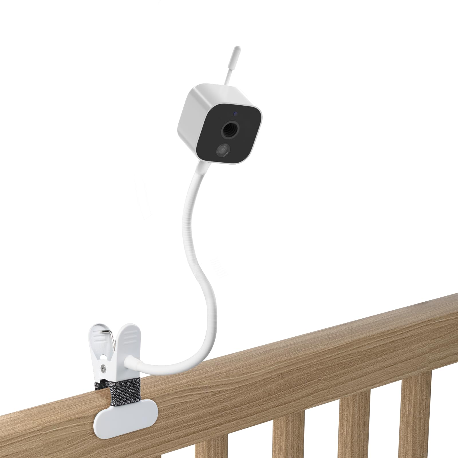 HOLACA Soporte Universal para Monitor de Bebé - Compatible con Arlo, GHB, HelloBaby, ieGeek, Momcozy, Motorola y Más (1/4") Montaje sin Herramientas y sin Marcado Soporte de Clip Blanco