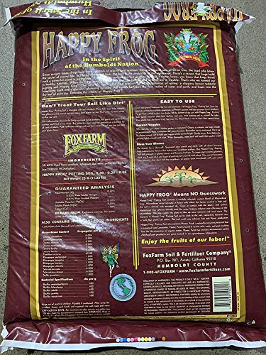 Foxfarm Fx14054 Happy Frog Nutrient Rich Rapid Growth All Purpose Perlite Peat Garden Soil Potting Mix, 12 Quart #TOP1