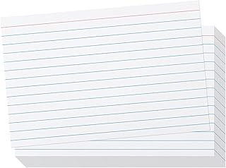 Heavy Weight Index Cards 4x6 Ruled - Goefun 240GSM/90LB 100 Pack White Lined Note Cards 4 x 6 Flashcards for Studying, Note Taking and To Do List