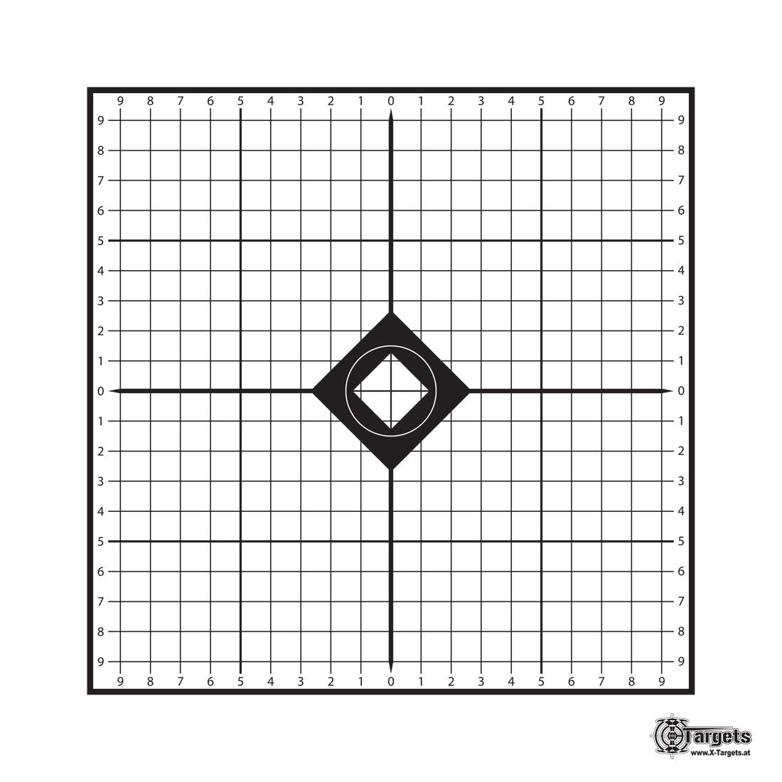 X-Targets doelschijven *Standard Target*/26x26 cm/Schetschijfkarton 200 g/m² (500 stuks