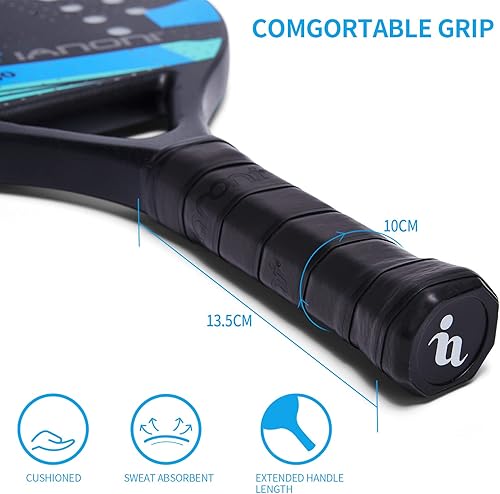 Miniatura 3 de Pádel de tenis de playa Raqueta de tenis de playa Fibra de carbono con núcleo de espuma de memoria EVA Palas de tenis