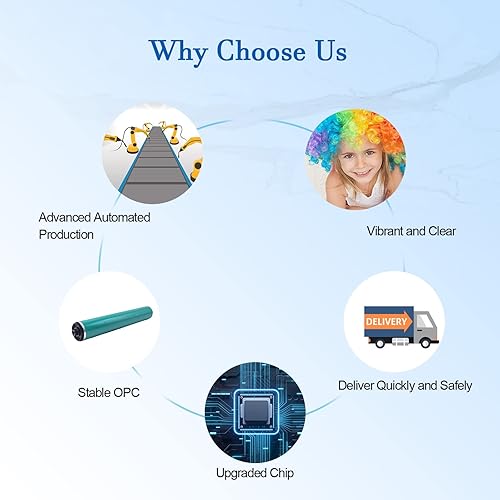 Miniatura 4 de Cartucho de tambor remanufacturado de repuesto para 108R01121 Unidad de imagen negra para impresora Xerox Phaser 6600 VersaLink C400 C405 WorkCentre