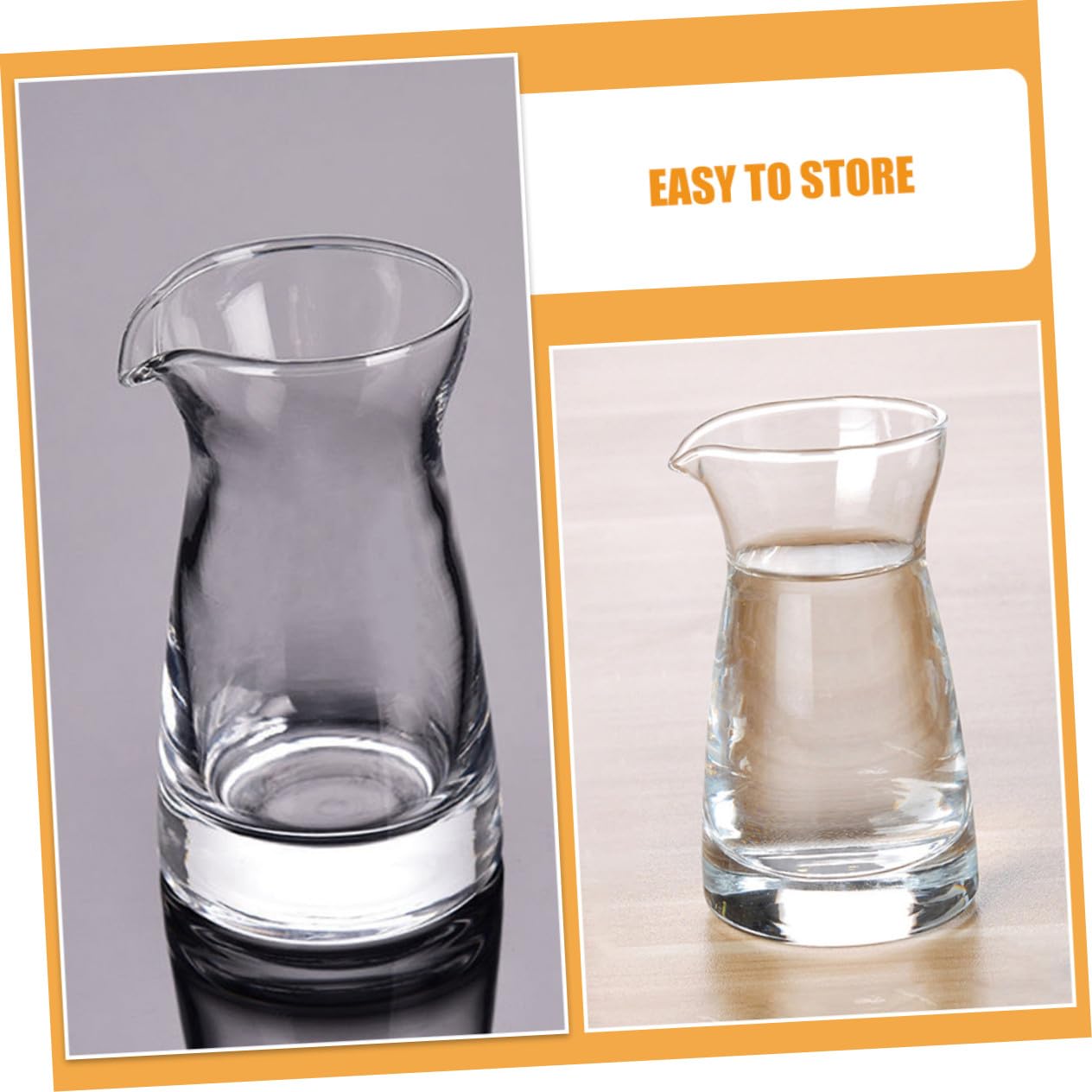 Ipetboom 6 Stück Glas Milchkännchen 80ml Elegantes Design Lebensmittelecht zur Aufbewahrung und Qualitätserhaltung für Zuhause und Catering