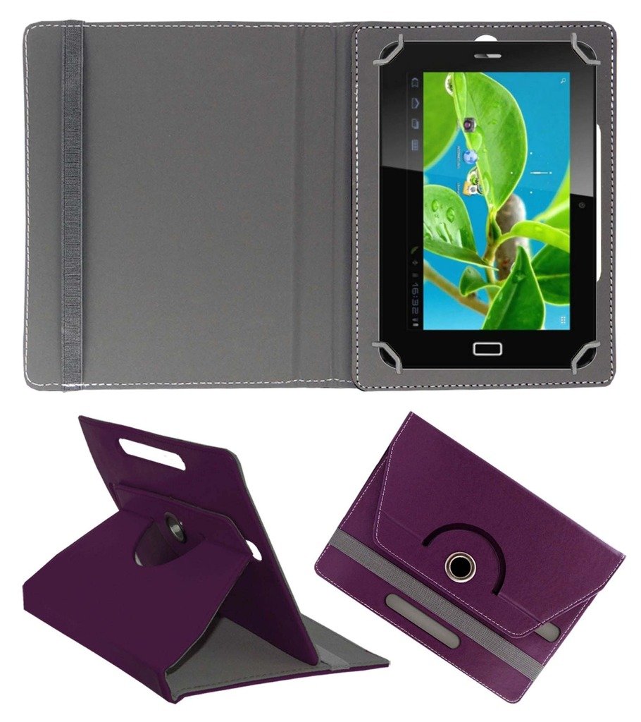 Acm Rotating 360 Leather Flip Case Compatible with Datawind Ubislate
