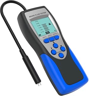 Brake Fluid Tester with Corrosion Resistance Probe for DOT3 DOT4 DOT5.1,High Precision Brake Fluid Tester Pen with LCD Backlight & Low Battery Alert,Accurate Water Content Detection Analyzer