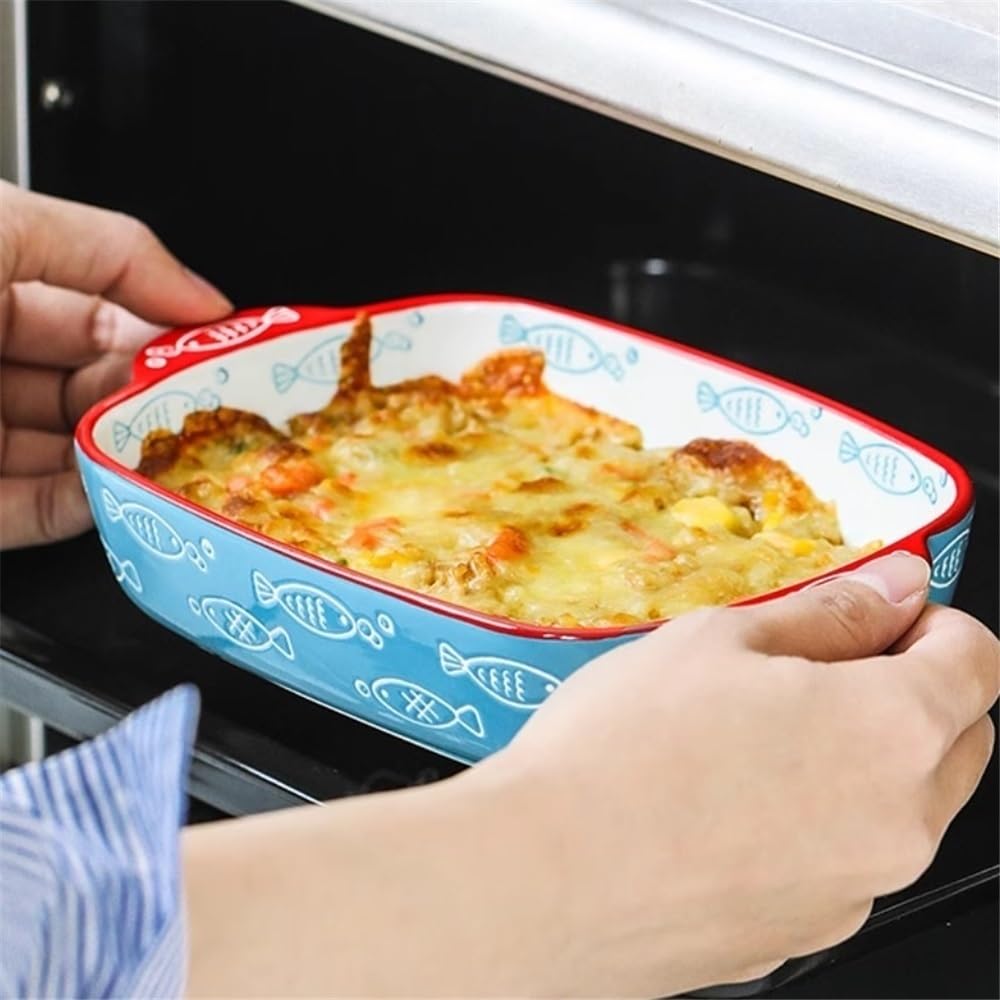 Backformen für Lasagne und gegrillte Nudeln, flache Böden und Keramik-Backformen für Küchen, Kuchen, Abendessen und Bankette, ideal für alle Kochbedürfnisse