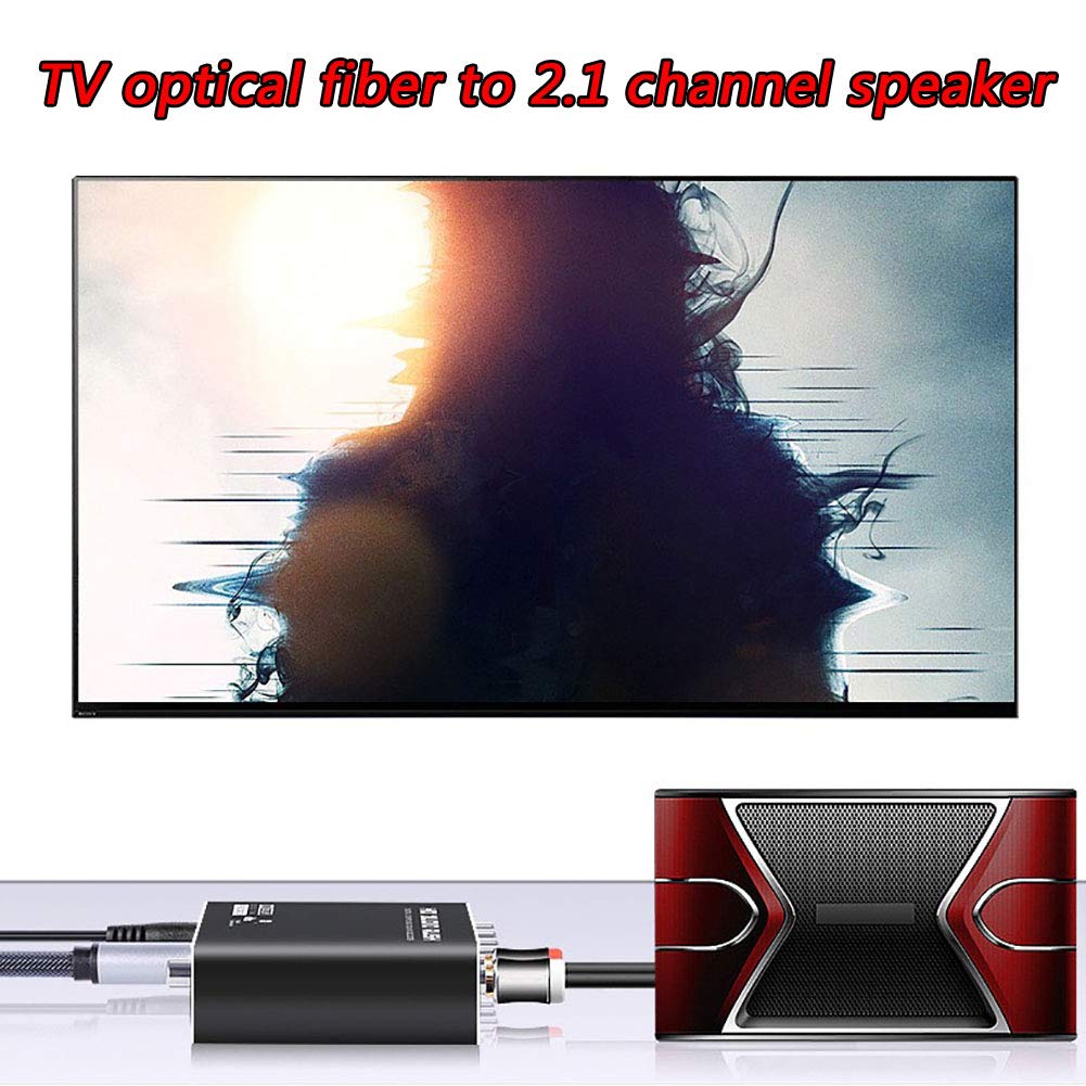 Décodeur Audio, décodeur Audio Dolby DTS/AC3, tête de Lotus RCA Optique numérique vers analogique RCA 5.1ch SPDIF, convertisseur Audio Compatible RCA L/R + Prise 3,5 mm