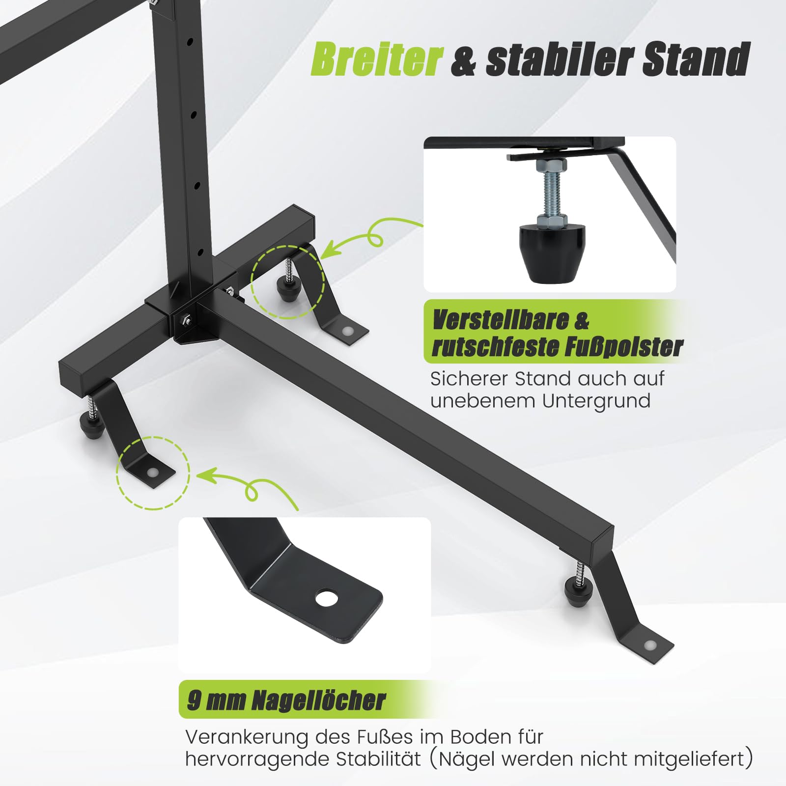 COSTWAY Kajak Halterung freistehend, Kajak Aufbewahrungsregal, Kajakständer für Kajaks, SUP und Kanus, 80 kg Tragkraft (Schwarz)