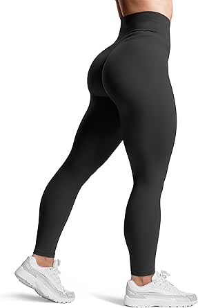 Sogetdo High Waisted Yoga Leggings for Women Butt Lifting Scrunch Tummy