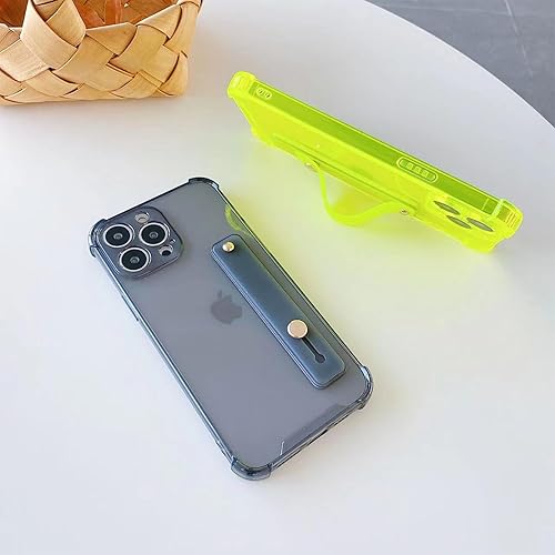 Miniatura 3 de siduater Funda con correa para iPhone 15 Pro de 6.1 pulgadas con soporte, funda protectora de TPU suave y transparente a prueba de golpes,