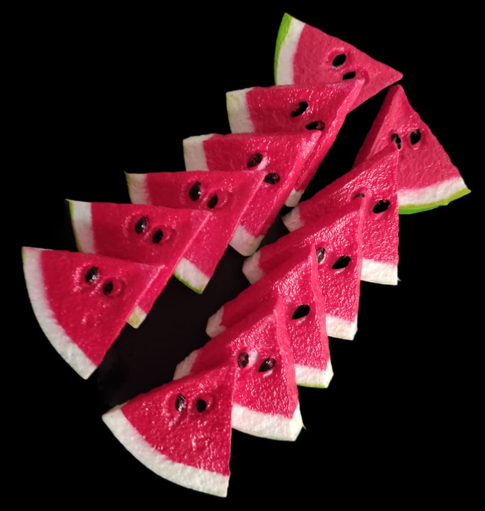 PRETYZOOM 6 Stuks Gesimuleerde Watermeloen Speelgoed Simulatie Plakjes Watermeloen Fotografie Rekwisieten Watermeloen Plakjes Model Nep Watermeloen Nep Fruit Schuim Kunstmatig Plakjes Fruit