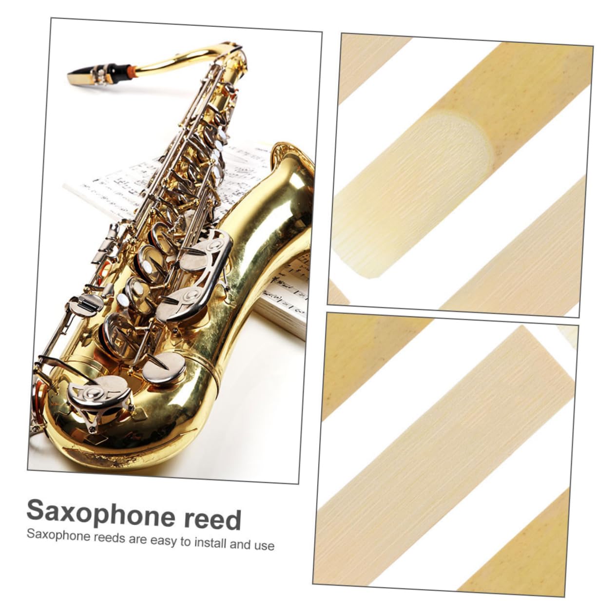 HEMOTON 80 Piezas caña de saxofón de saxofón reemplazo de cañas de saxo cañas de saxo tenor cañas de saxofón de repuesto cañas de saxo 2.5 2,5 cañas de saxofón Junco Yellow