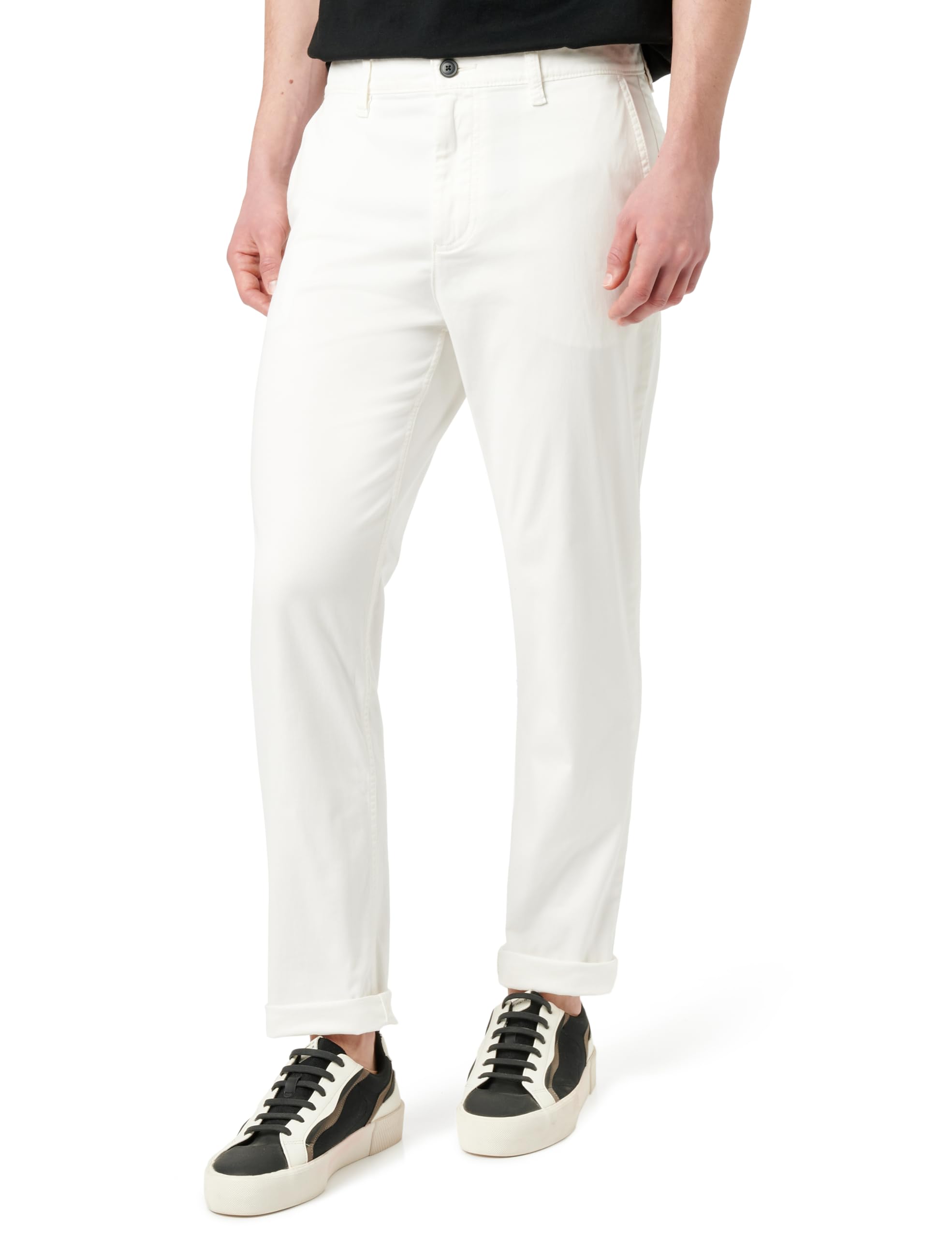 BOSS Men's Trousers_Flat Chino_Tapered 10242156 01, Natural 106 cm, 35W / 34L
