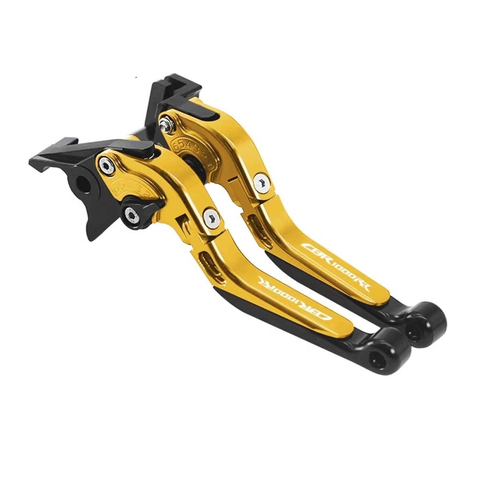 Mingbereit Gold Motorcycle Brake Lever Motorcycle Adjustable Folding Extendable Clutch Brake Levers For Cbr1000rr 2008-2020 Clutch Lever(Gold)