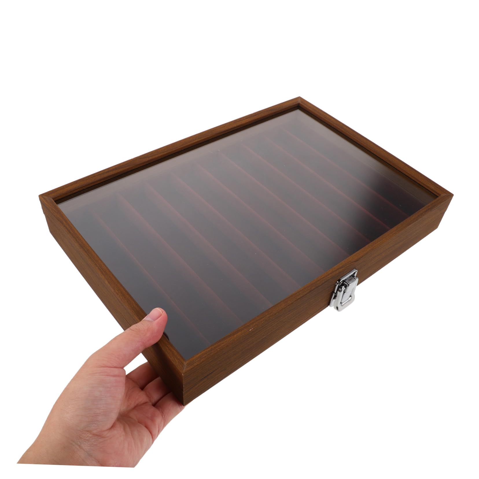 Gatuida vitrina de coleccionables Joyero contenedor de almacenamiento de joyas Dark Brown