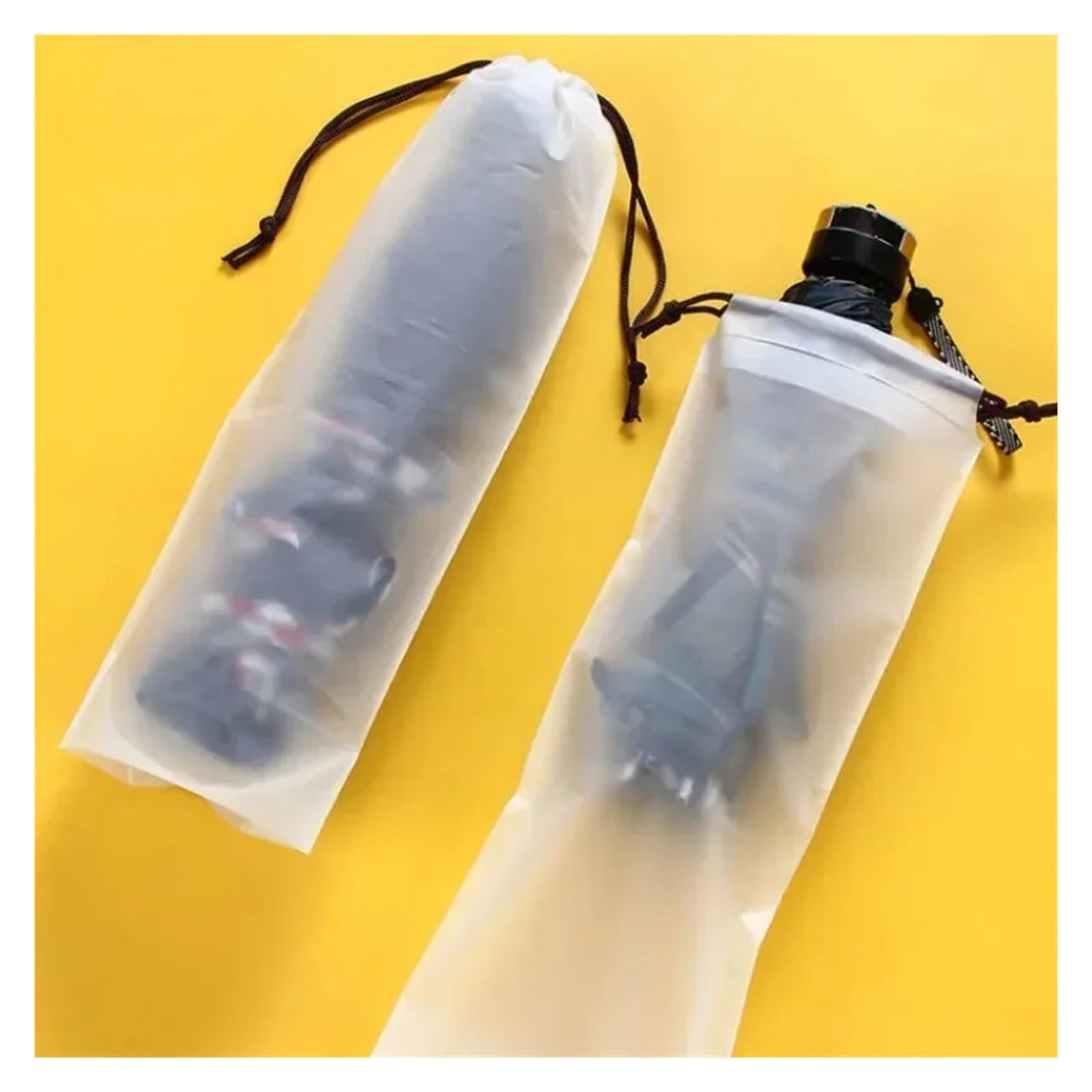 Bolsa para paraguas mojados 10-100 fundas transparentes e impermeables for paraguas, portátiles, con cordón y for guardar