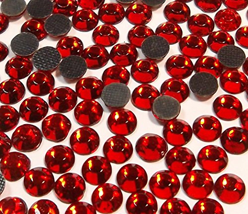 Perlin - Hotfix Strasssteine, 14400stk, Rot 3mm SS10 AAA Qualität, Siam Rot, zum Aufbügeln, Hotglue, Glitzersteine… – Bild 3