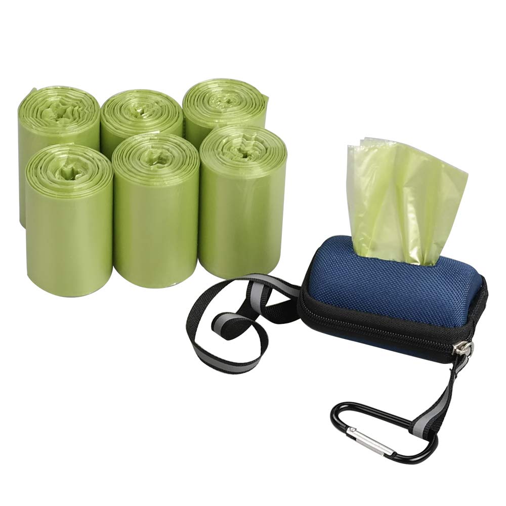 Teyyvn Bolsas de basura para perros con dispensador, 1400 bolsas sin perfume para excrementos (verde)