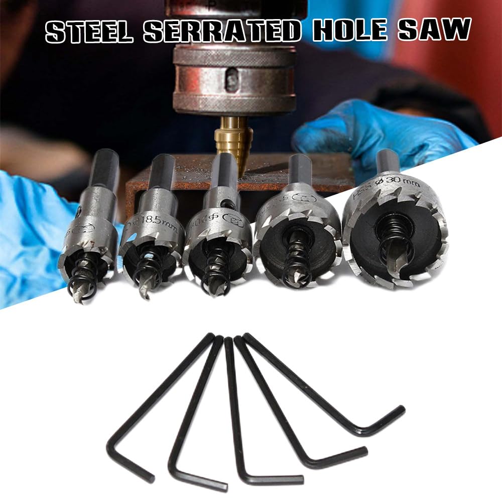 Kit sega a tazza Set di frese per metallo in acciaio inossidabile ad alta velocità per piastra in acciaio inossidabile, tubo quadrato, ferro, ghisa, predefinito