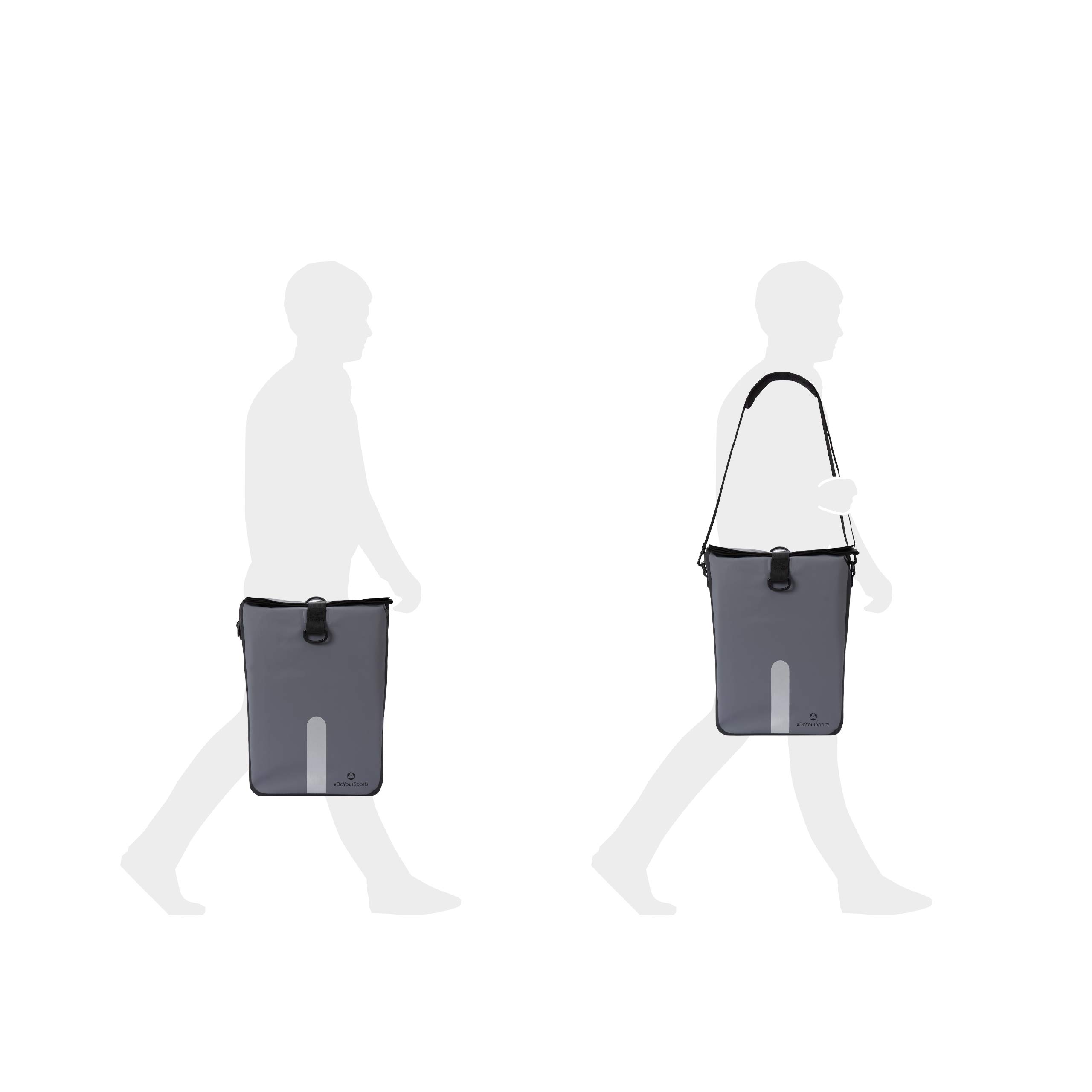#DoYourOutdoor Sacoche de vélo Porte-Bagages 3 en 1 - Sacoche Réfléchissante de Roue Arrière de 21 L - PVC et Polyester - Capacité jusqu'à 10 kg - 36 x 40 x 16 cm