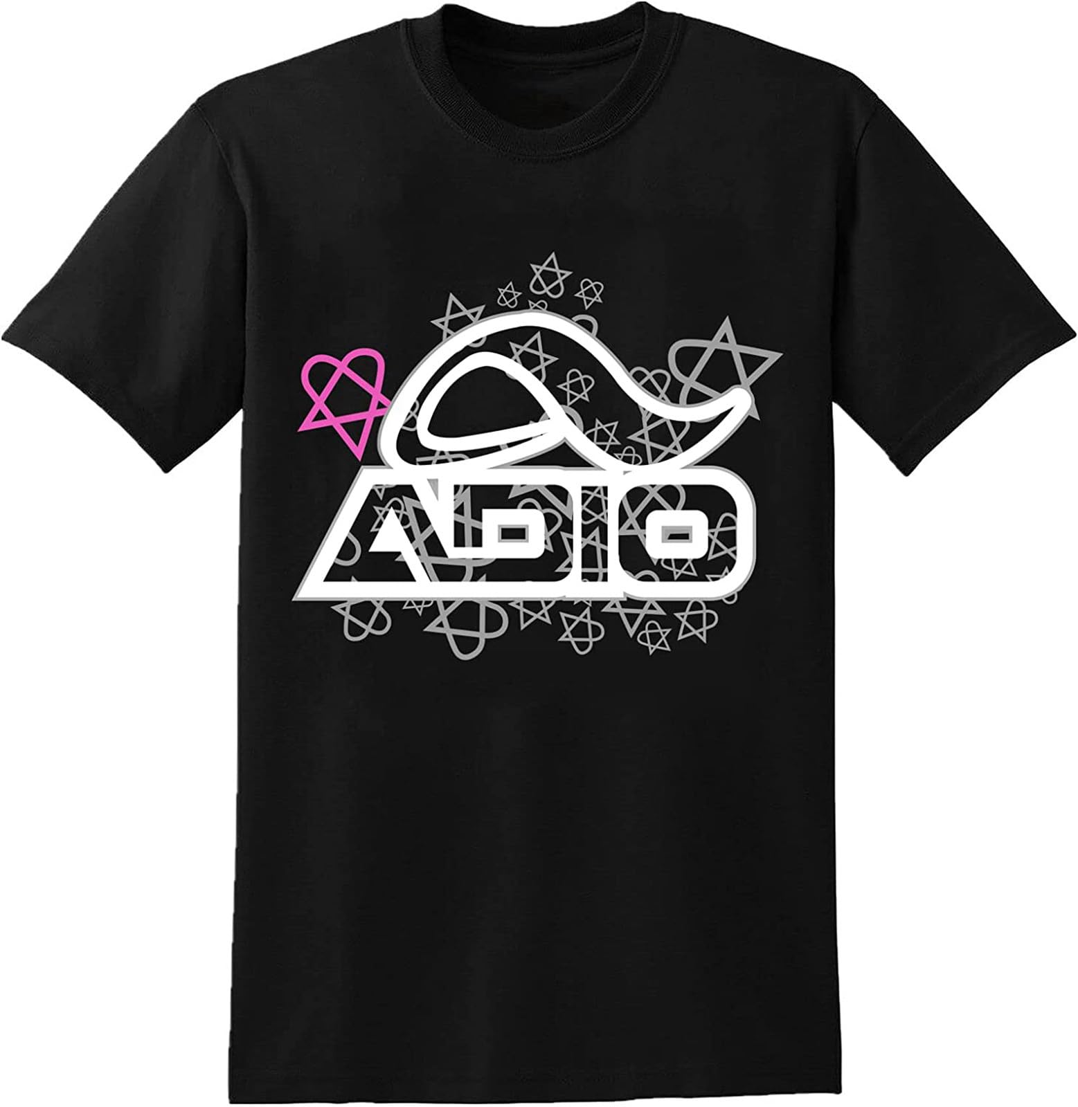 Adio Bam Margera Jackass Heartagram Unisex T-Shirt Mens Black Tees Shirt L