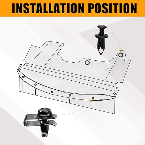 Miniatura 5 de Sinytuto 35 clips multifuncionales para pernos de protección contra salpicaduras de motor de automóvil, reemplazo de retenedor de empuje automotriz,