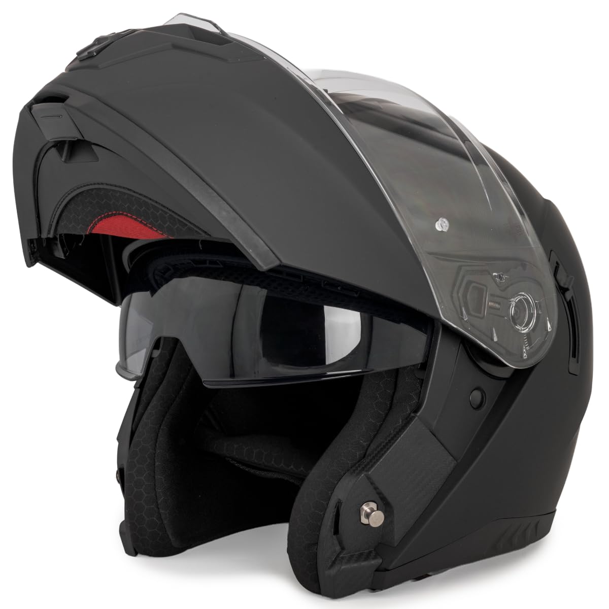 VINZ Pasco Klapphelm mit Sonnenblende & PINLOCK 70 vorbereitet | ECE 22.06 Motorrad Helm für Herren & Damen | Motorradhelm Klappbar Integralhelm | In Gr. XS-XXL