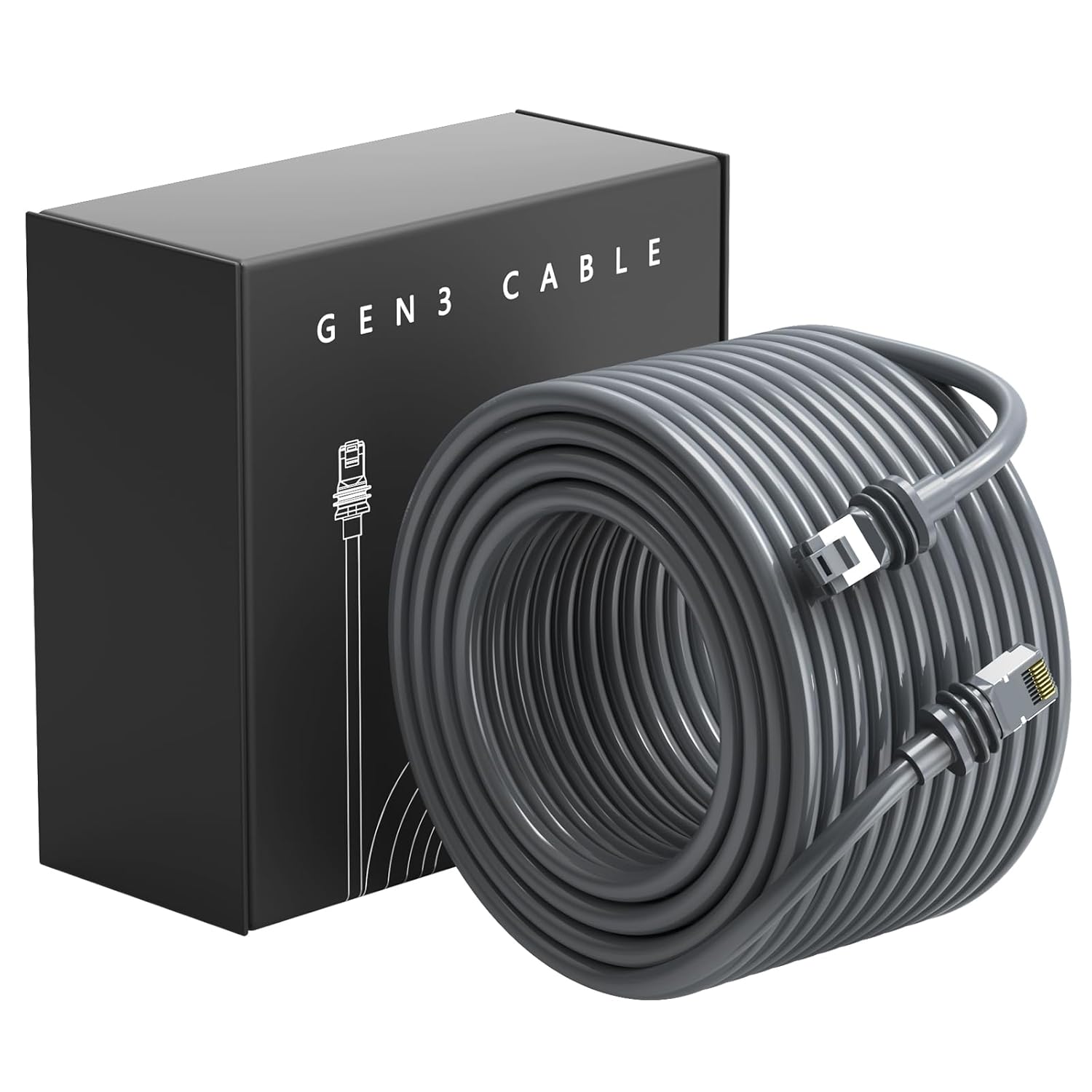 100FT/30M Starlink Gen 3 Cable 26AWG for Starlink Standard Generation 3, Replacement Extension Cable Waterproof Satellite Starlink Standard V3 (100FT)