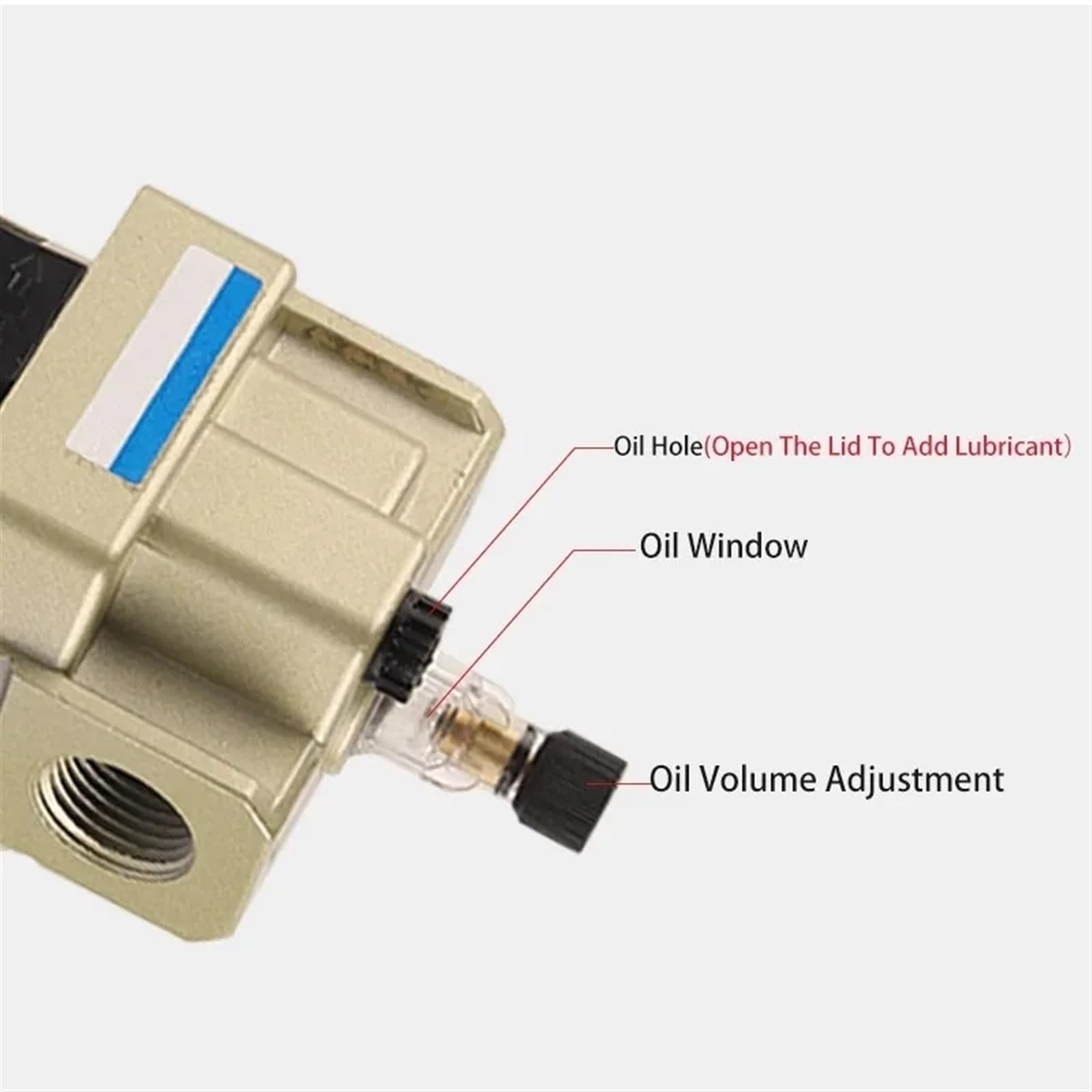 AL2000-02 Unità di trattamento della fonte Lubrificatore pneumatico Nebbia d'olio Oliatore d'aria Filtro pneumatico Porta G1/4 Compressore pneumatico(AL5000-10)