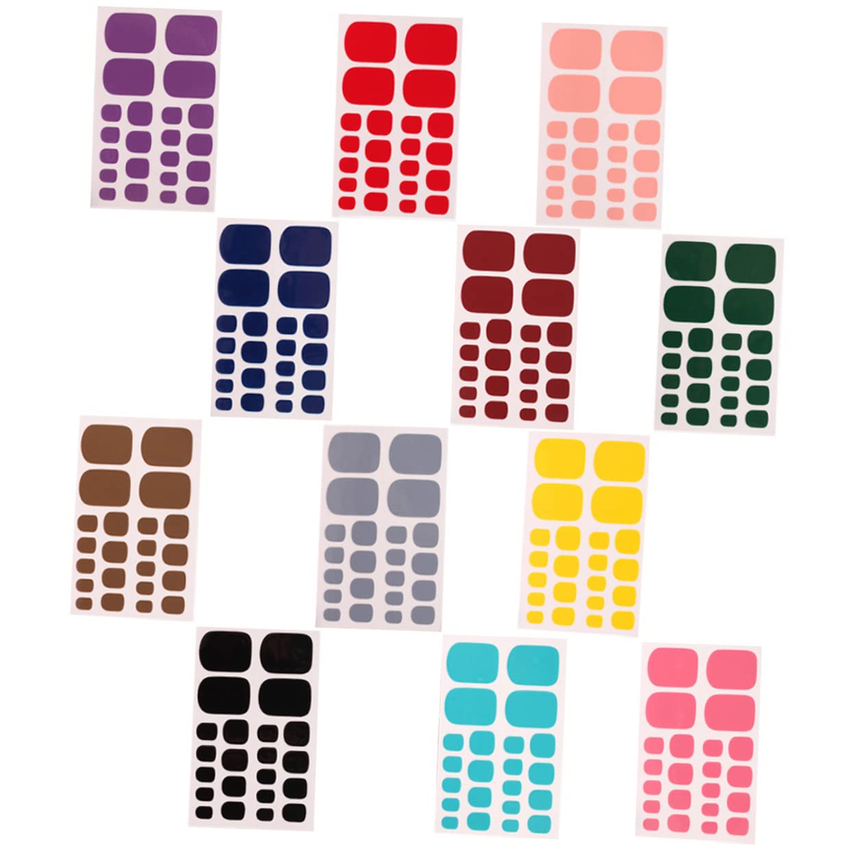 VALICLUD 4 set Adesivi Per Unghie Dei Piedi Decalcomanie Decorazioni Per Unghie Adesivi Per ie Auto Per ie Glitterati Per ie Per 12 fogli*4