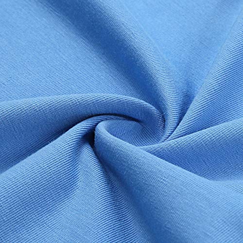 YUFEIDA Men's Nightshirt Cotton Nightwear Comfy Nightgowns Short Sleeve Loose Pajama Sleep Shirt4