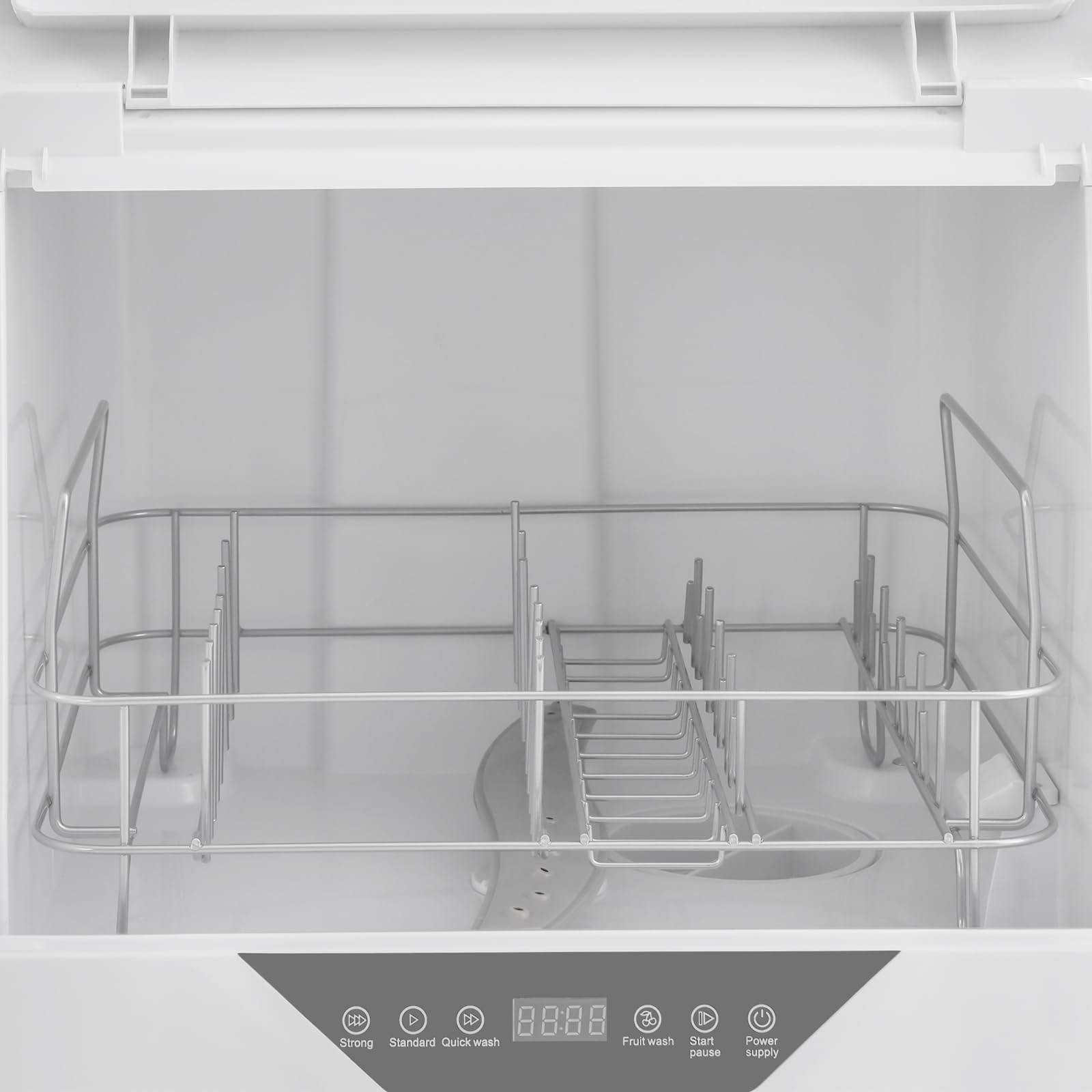 Lavastoviglie da tavolo, mini lavastoviglie, portatile, 4 modalità di lavaggio, potenza nominale 800 W, lavaggio rotondo a 360°, disinfettante ad alta temperatura