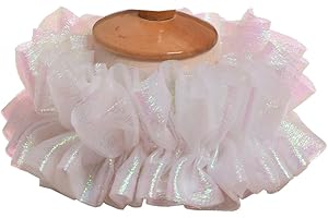 Victorian Lace Peter Pan Collar 2-Way to Wear with Pink Tulle Trim