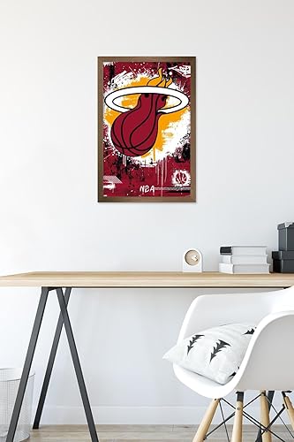 Vista 87 de Trends International NBA Miami Heat - Póster de pared con logotipo Maximalist 23, 34 pulgadas de largo x 22.4 pulgadas de ancho, paquete de póster